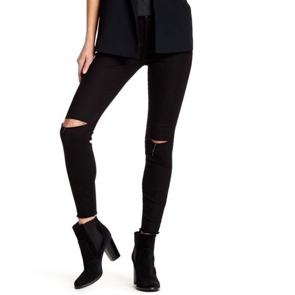 JOE'S JEANS "THE FLAWLESS FINN SKINNY ANKLE" Destroyed Jeans In "REGAN" - Picture 4 of 5